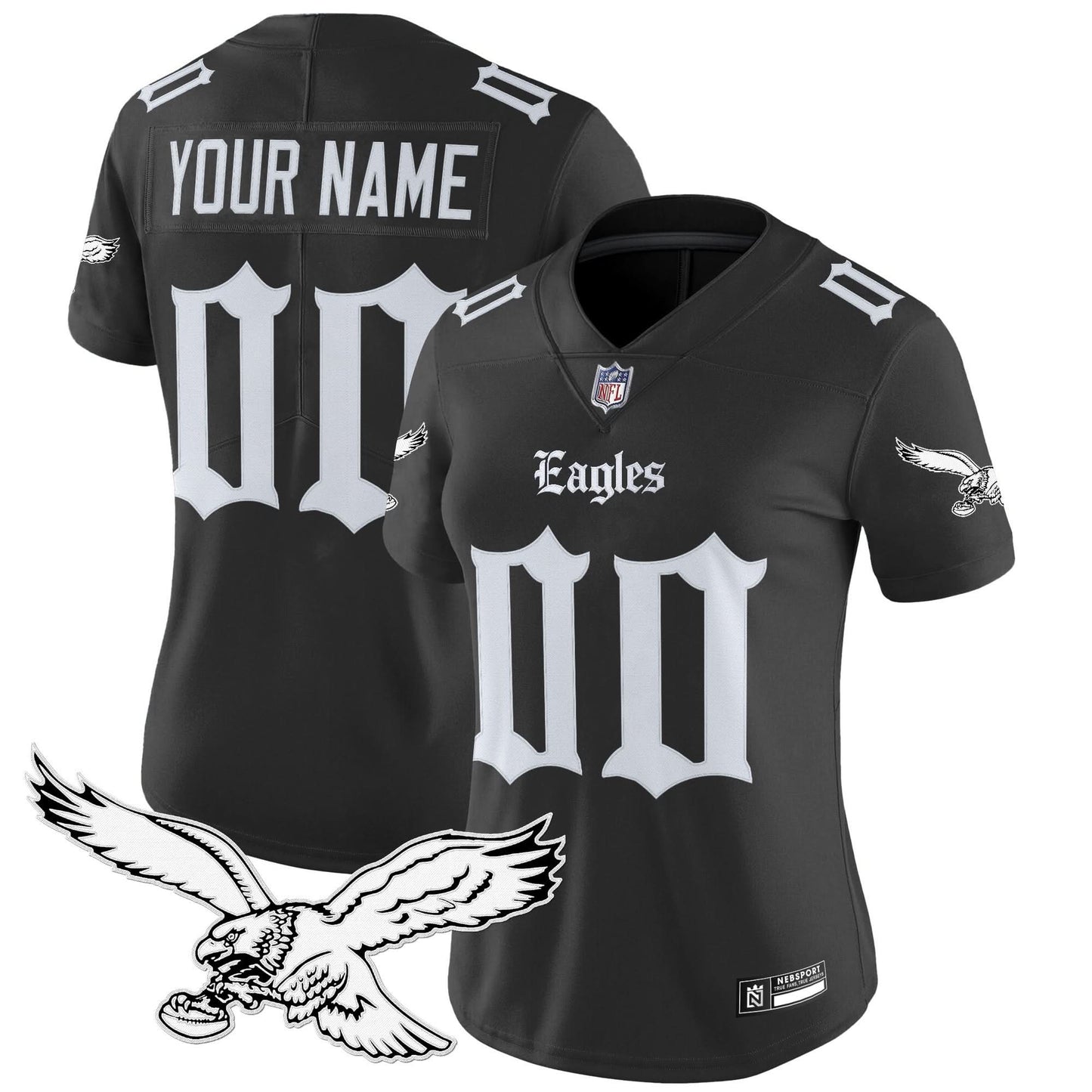 Philadelphia Eagles 'Gothic Philly Edition' Vapor Limited Custom Jersey - All Stitched