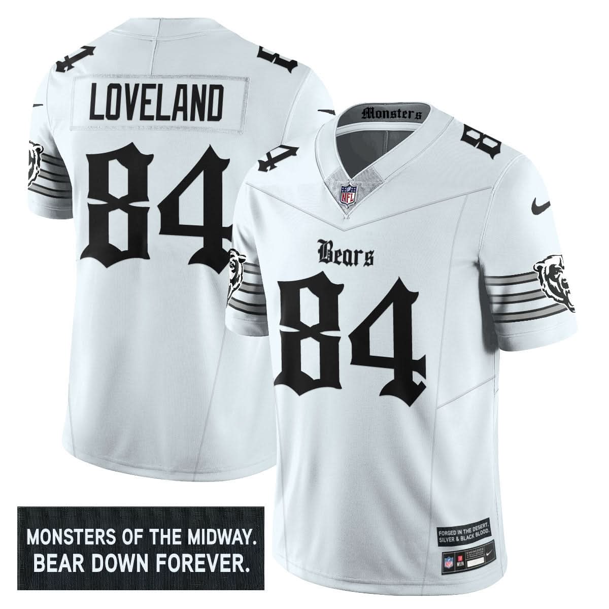 Chicago Bears 'Gothic Monsters Edition' Vapor Limited Jersey - All Stitched