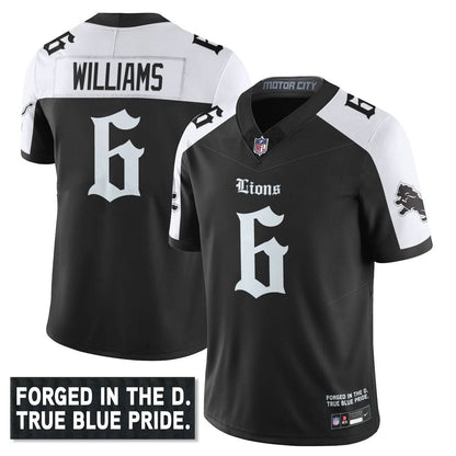 Detroit Lions 'Gothic Motor City Edition' Vapor Limited Jersey - All Stitched