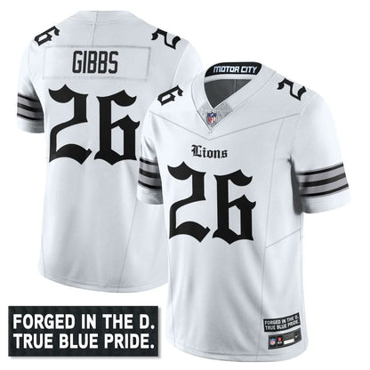 Detroit Lions 'Gothic Motor City Edition' Vapor Limited Jersey - All Stitched