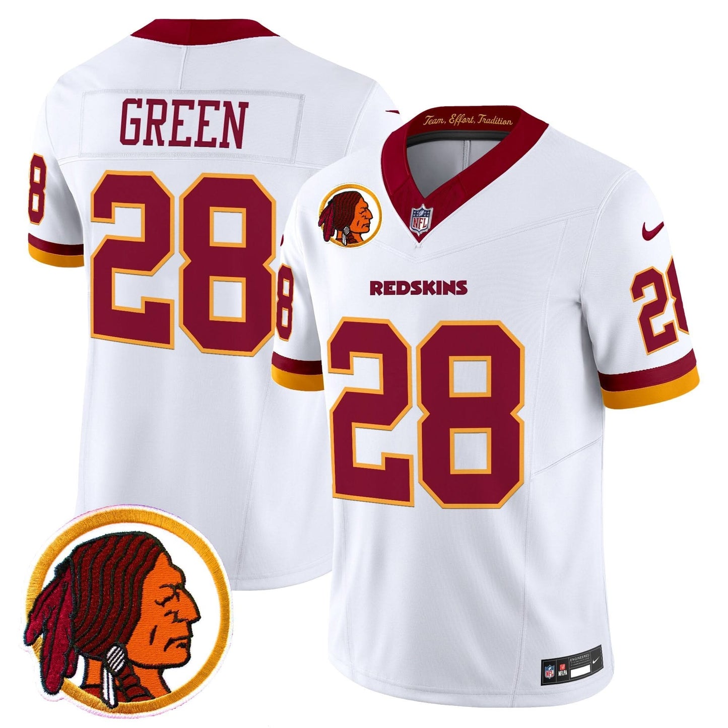 Washington Redskins Throwback Vapor Limited Jersey V2 - All Stitched