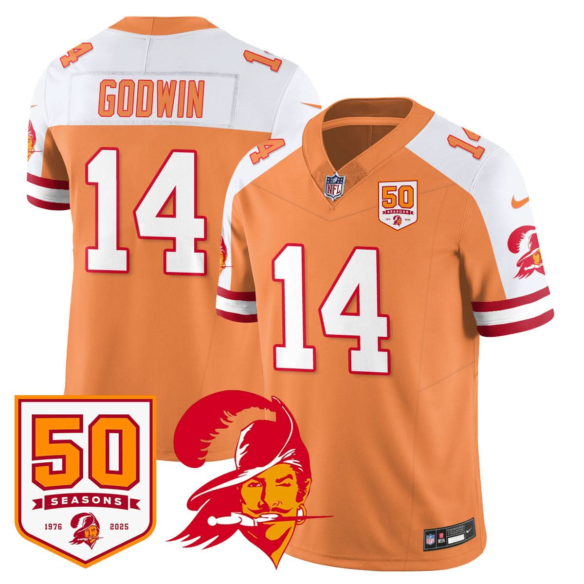 Tampa Bay Buccaneers '76 Vapor Limited Jersey - All Stitched