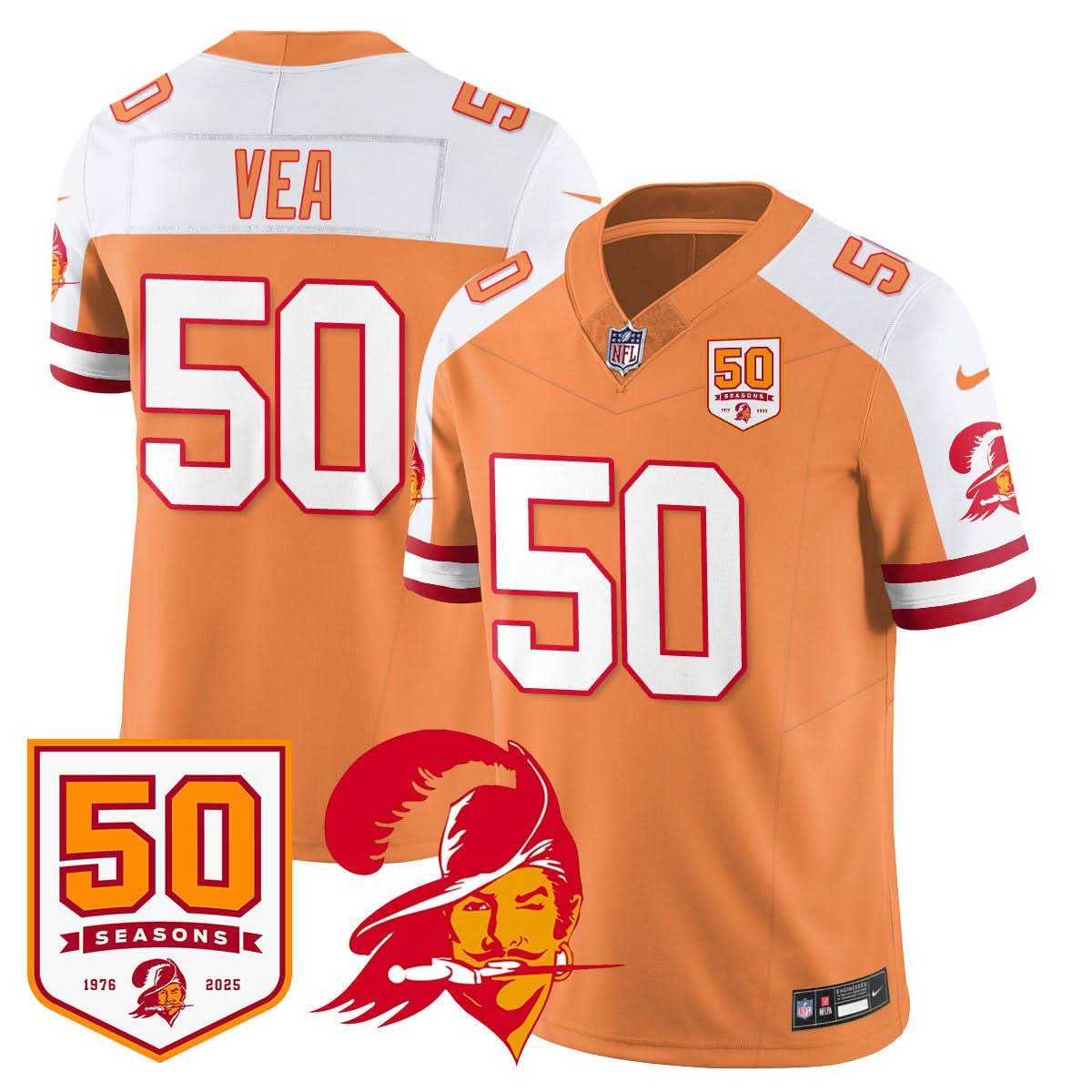 Tampa Bay Buccaneers '76 Vapor Limited Jersey - All Stitched