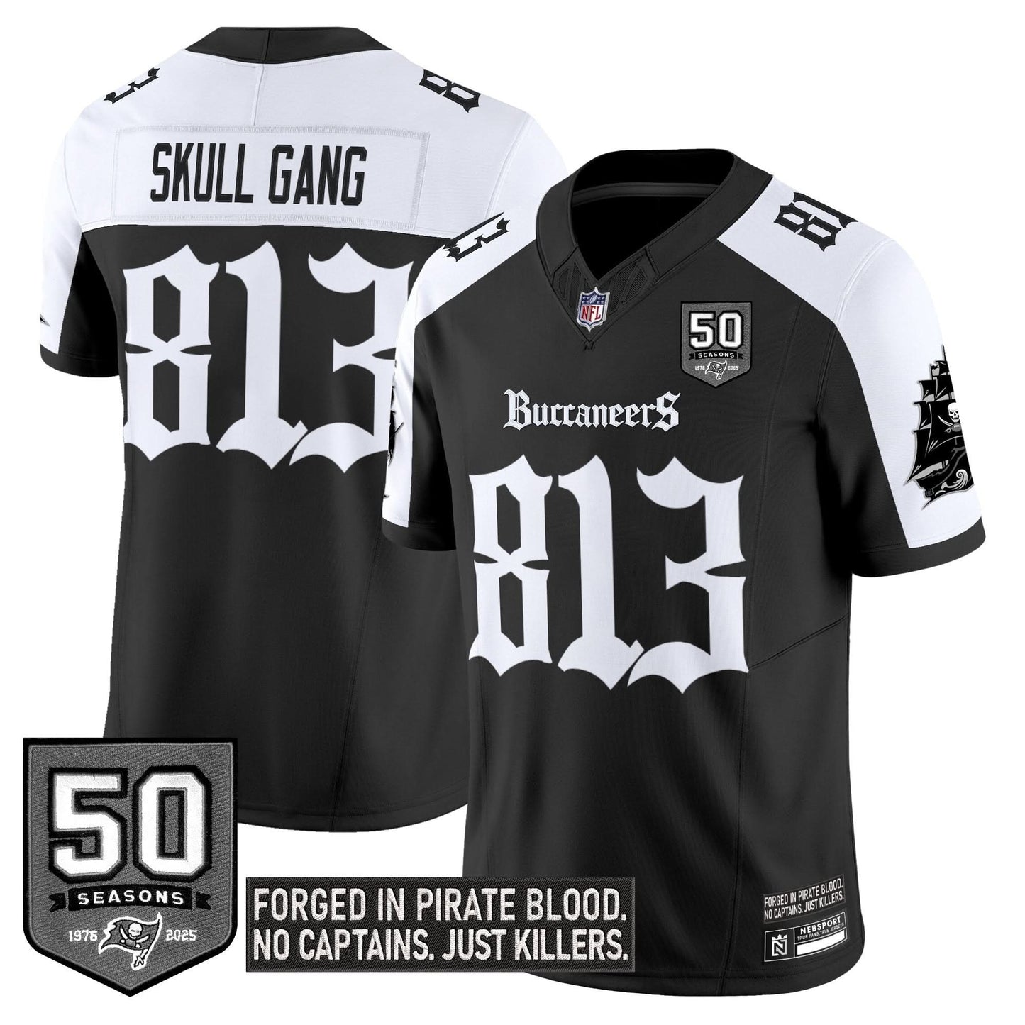 Tampa Bay Buccaneers 'Gothic Pirate Shadows Edition' Limited Jersey - All Stitched
