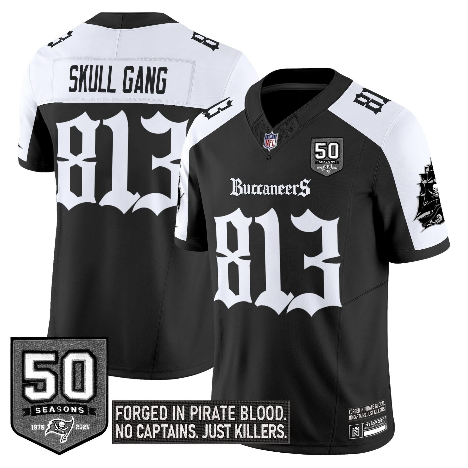 Tampa Bay Buccaneers 'Gothic Pirate Shadows Edition' Limited Jersey - All Stitched
