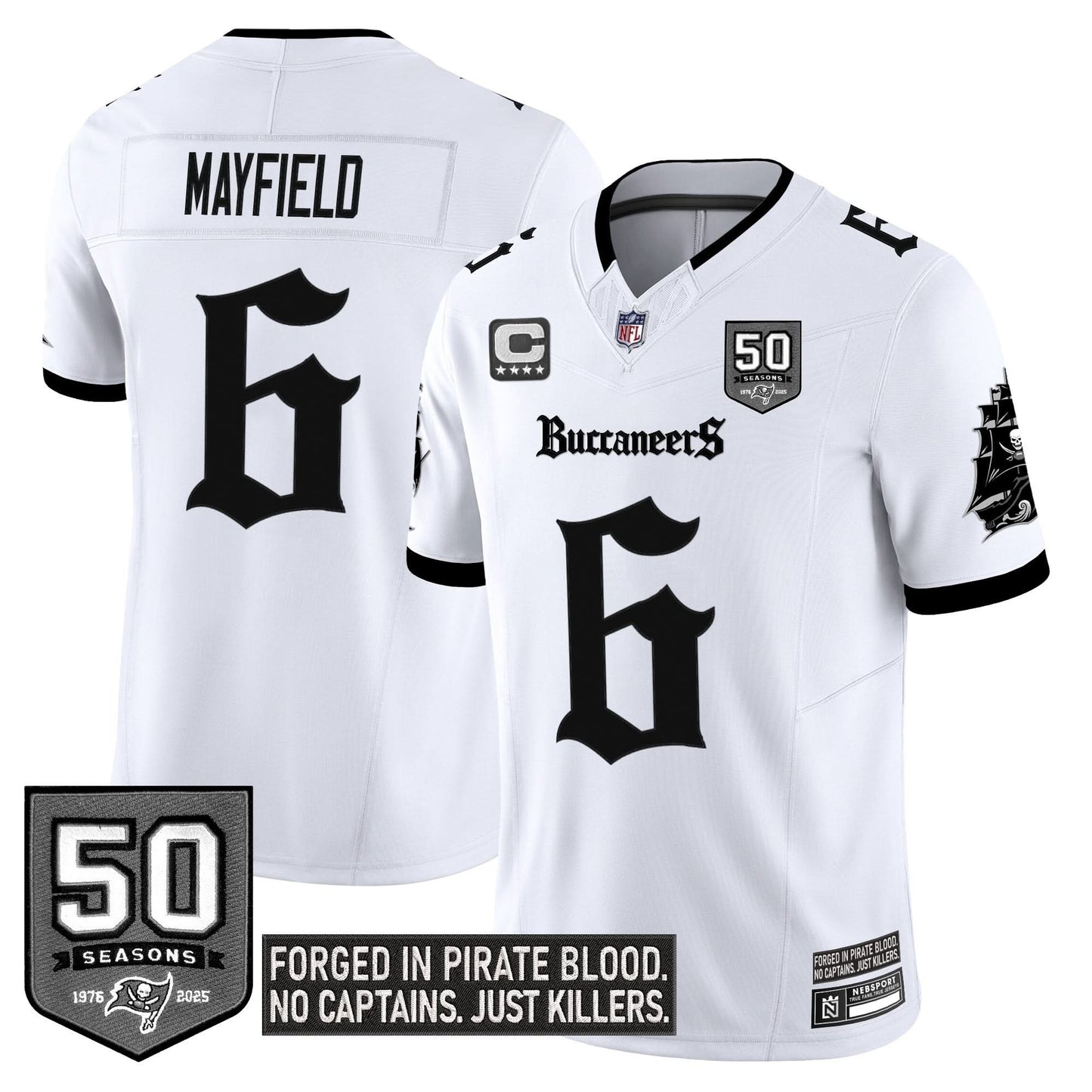 Tampa Bay Buccaneers 'Gothic Pirate Shadows Edition' Limited Jersey - All Stitched