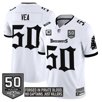 Tampa Bay Buccaneers 'Gothic Pirate Shadows Edition' Limited Jersey - All Stitched
