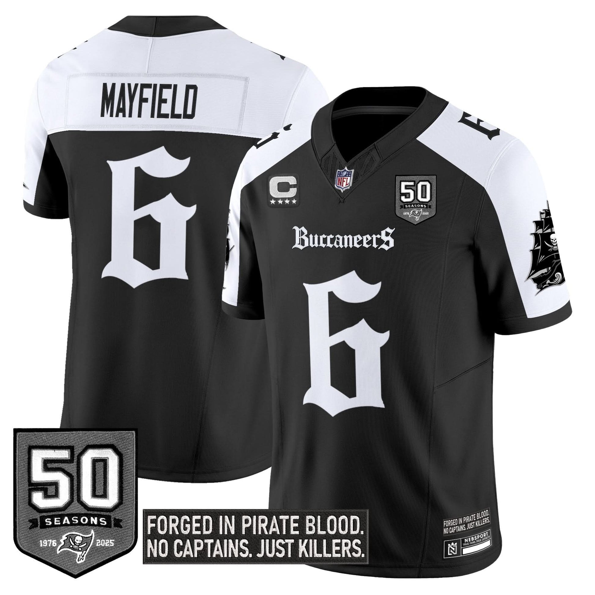 Tampa Bay Buccaneers 'Gothic Pirate Shadows Edition' Limited Jersey - All Stitched