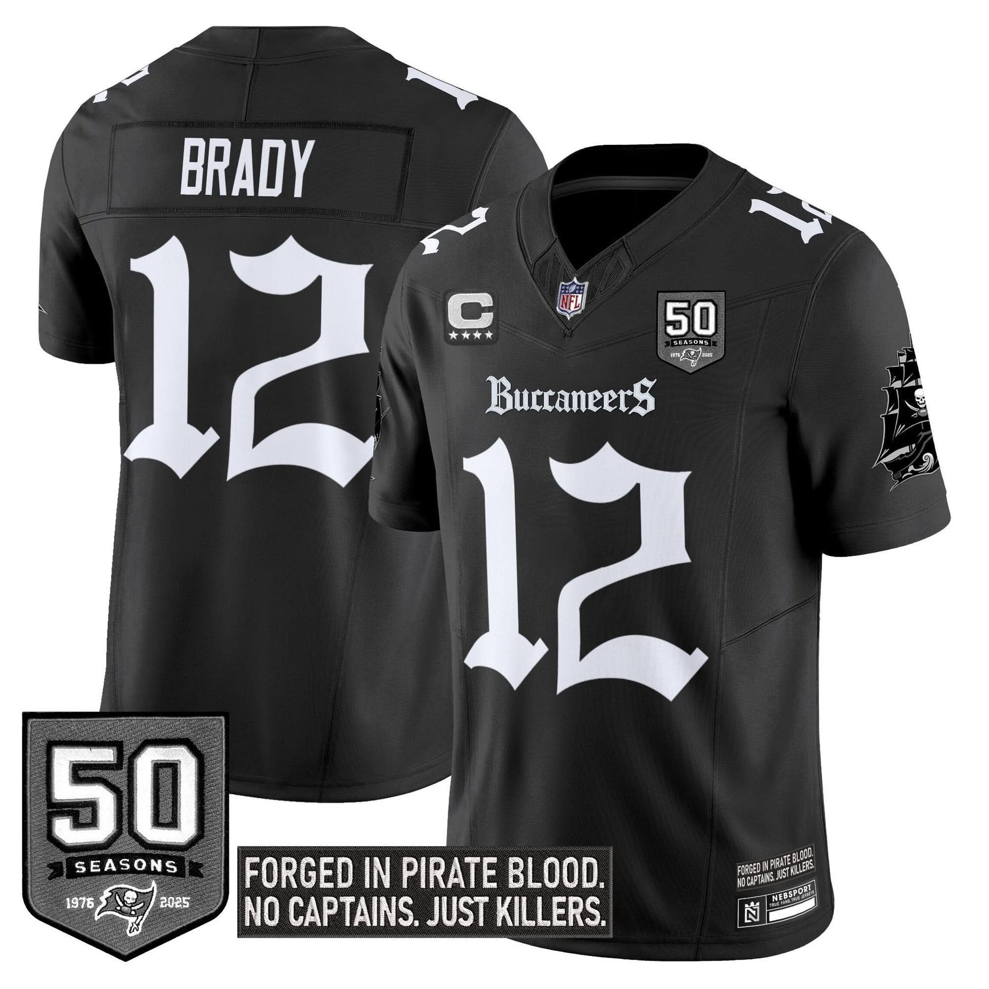 Tampa Bay Buccaneers 'Gothic Pirate Shadows Edition' Limited Jersey - All Stitched