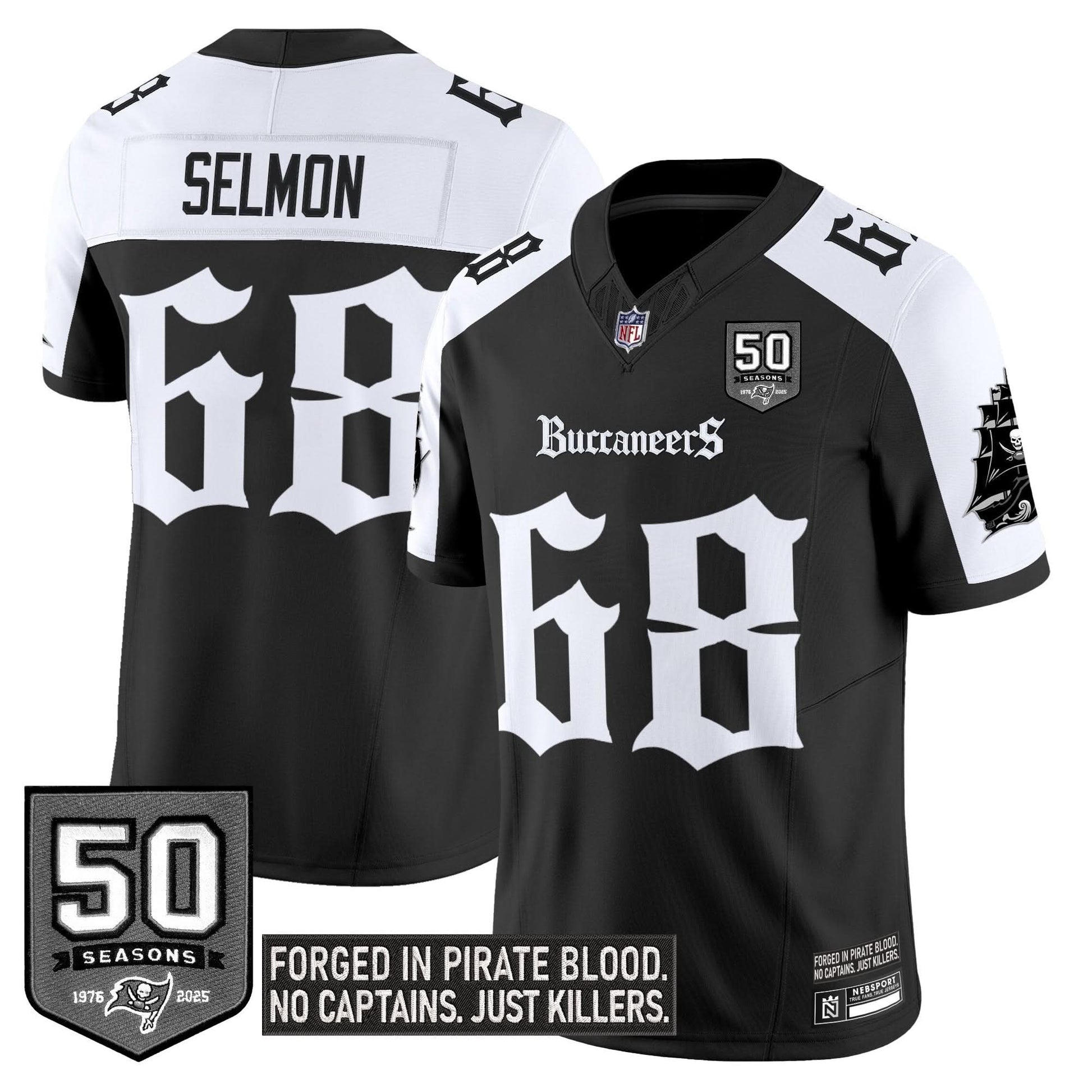 Tampa Bay Buccaneers 'Gothic Pirate Shadows Edition' Limited Jersey - All Stitched