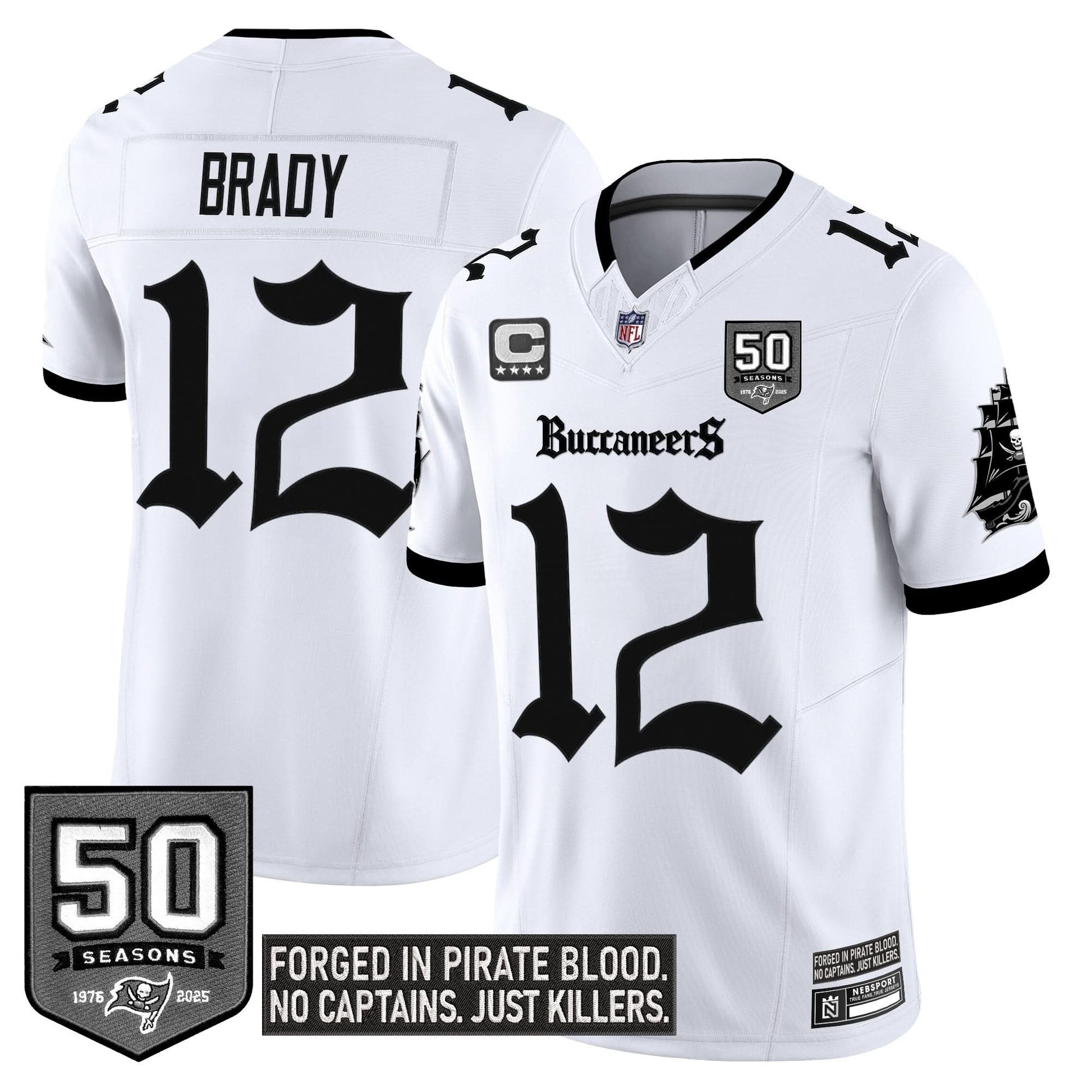 Tampa Bay Buccaneers 'Gothic Pirate Shadows Edition' Limited Jersey - All Stitched