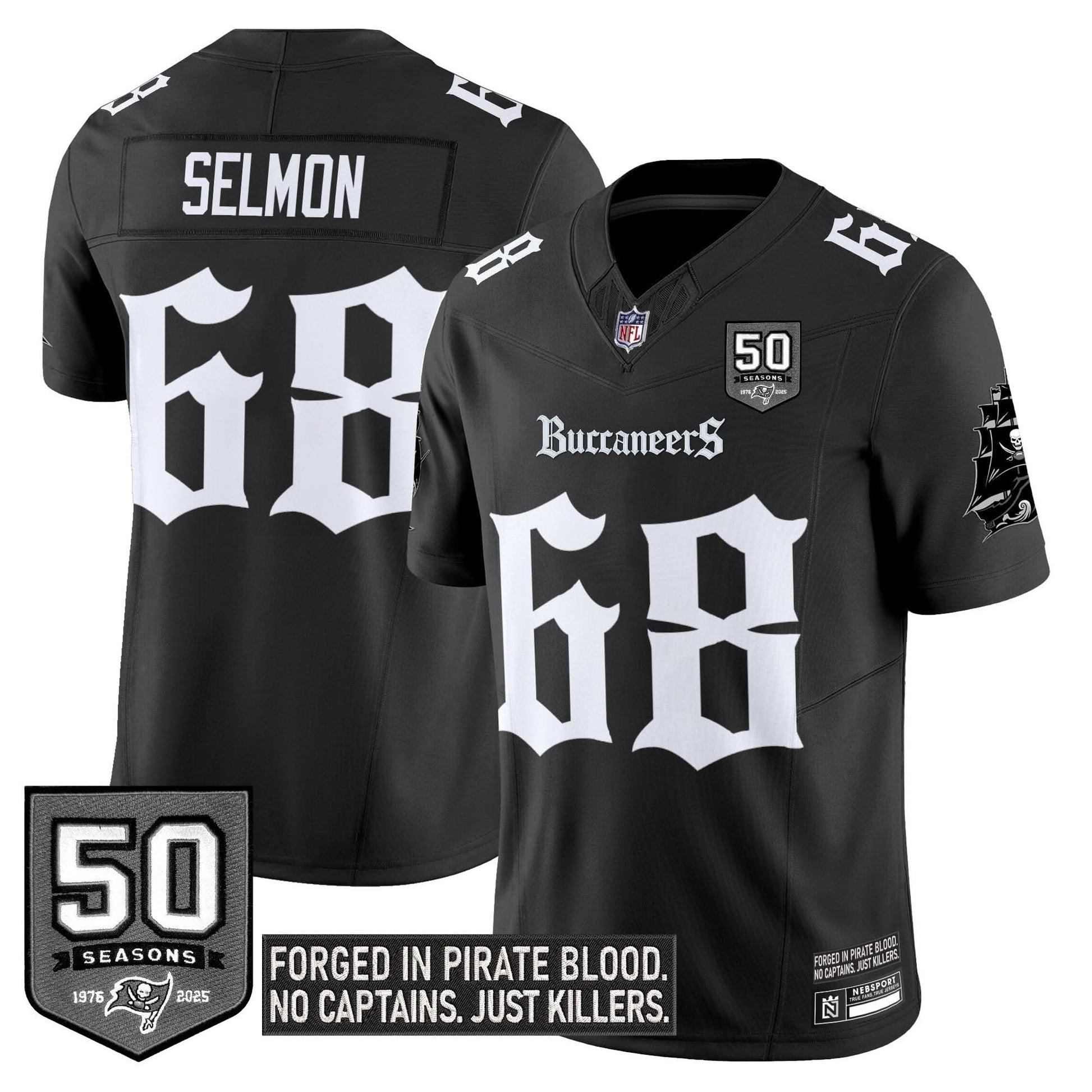 Tampa Bay Buccaneers 'Gothic Pirate Shadows Edition' Limited Jersey - All Stitched