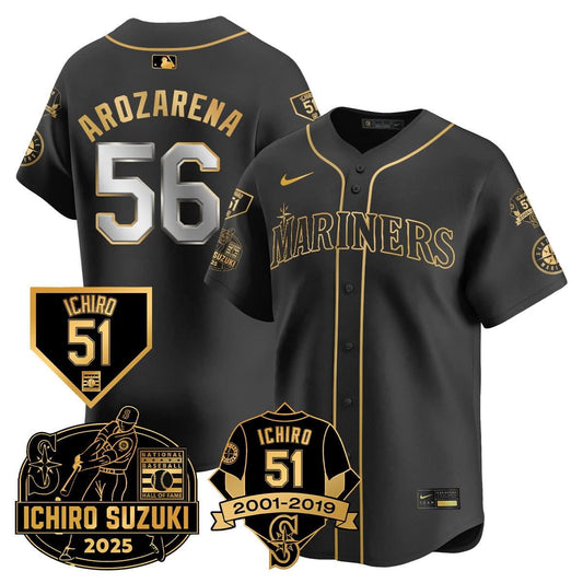 Seattle Mariners Ichiro Number Retirement Jersey - All Stitched
