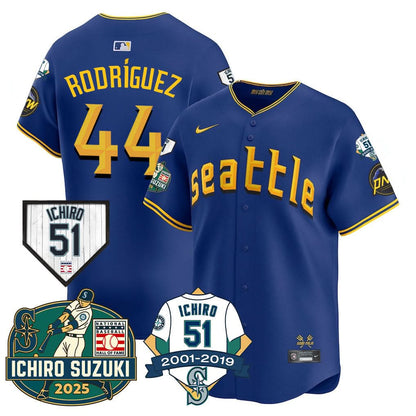 Seattle Mariners Ichiro Number Retirement Jersey - All Stitched
