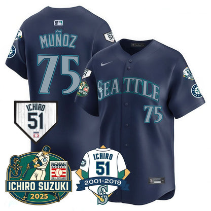 Seattle Mariners Ichiro Number Retirement Jersey - All Stitched