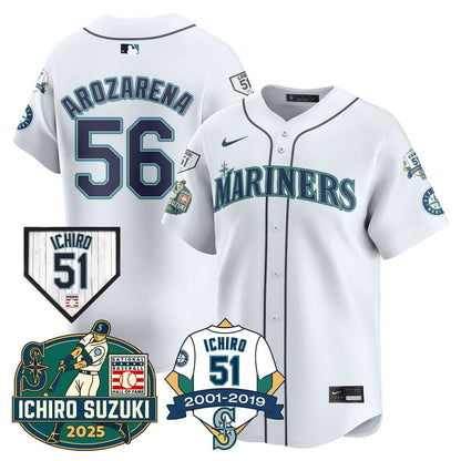 Seattle Mariners Ichiro Number Retirement Jersey - All Stitched