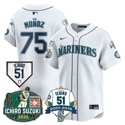 Seattle Mariners Ichiro Number Retirement Jersey - All Stitched