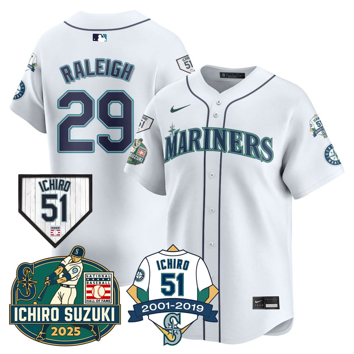 Seattle Mariners Ichiro Number Retirement Jersey - All Stitched