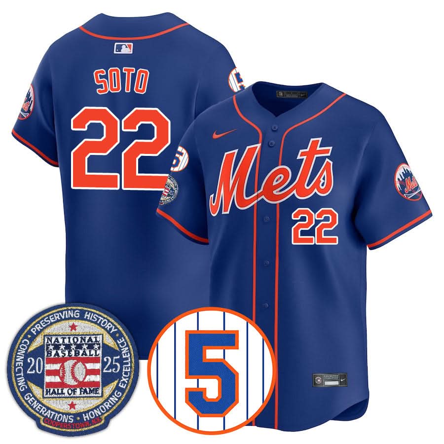 New York Mets Number Retirement & Hall of Fame Gold Jersey - All Stitched