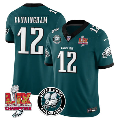 Philadelphia Eagles Super Bowl LIX Champions Jersey - All Stitched
