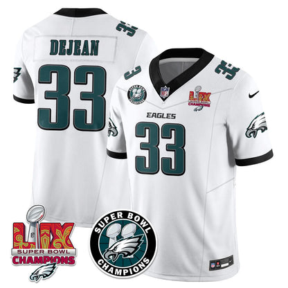 Philadelphia Eagles Super Bowl LIX Champions Jersey - All Stitched