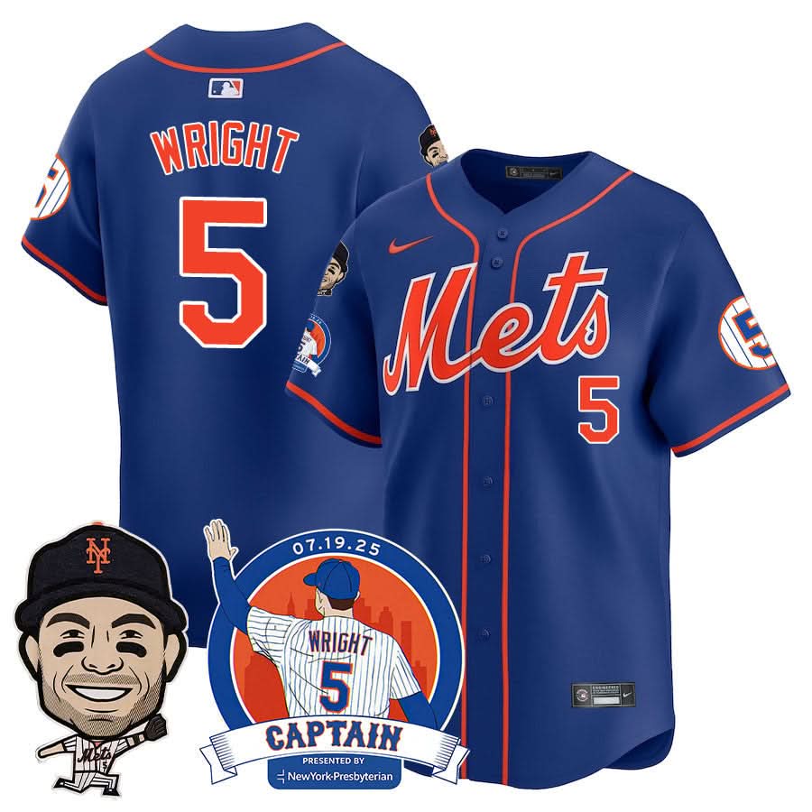 New York Mets David Wright "Mets Legend" Jersey V2 - All Stitched