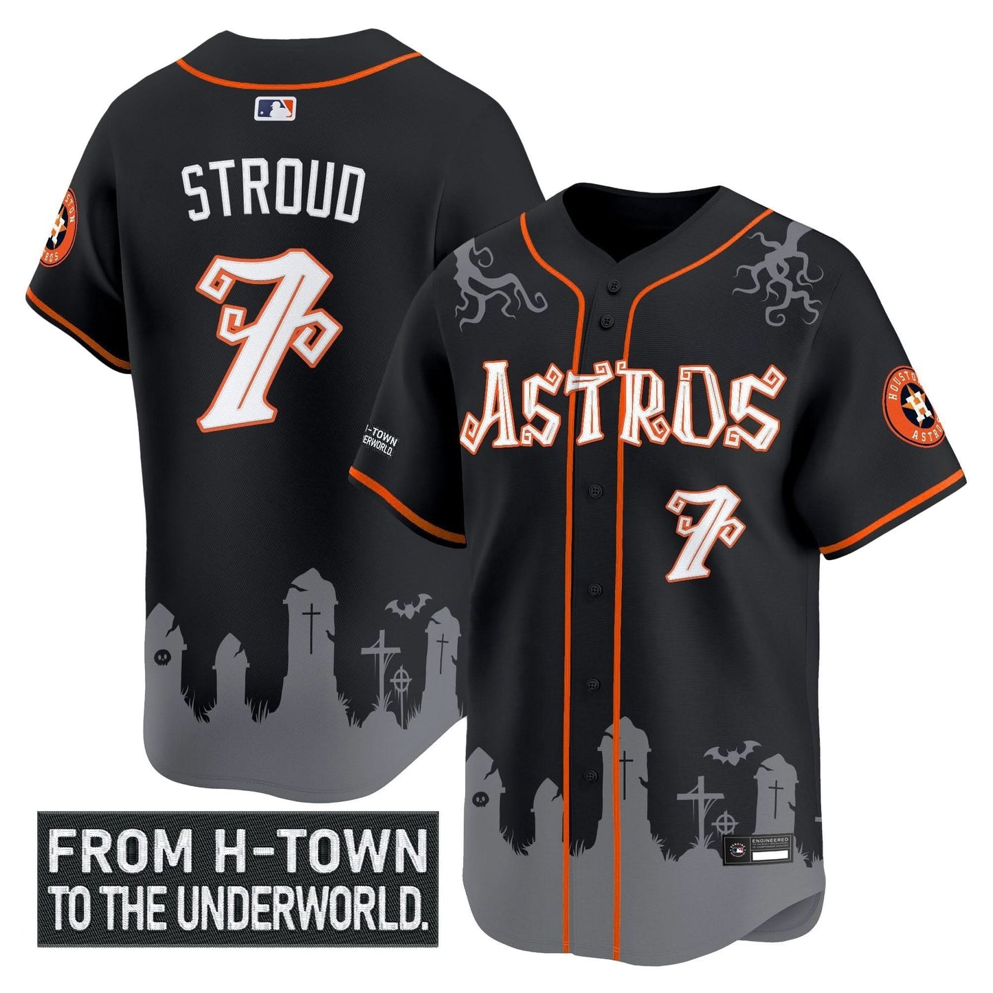 Houston Astros 'Halloween Shadows Edition' Vapor Premier Limited Jersey - Stitched