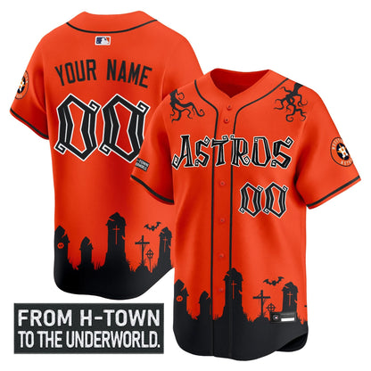 Houston Astros 'Halloween Shadows Edition' Vapor Premier Limited Custom Jersey - Stitched
