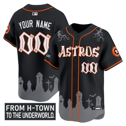 Houston Astros 'Halloween Shadows Edition' Vapor Premier Limited Custom Jersey - Stitched