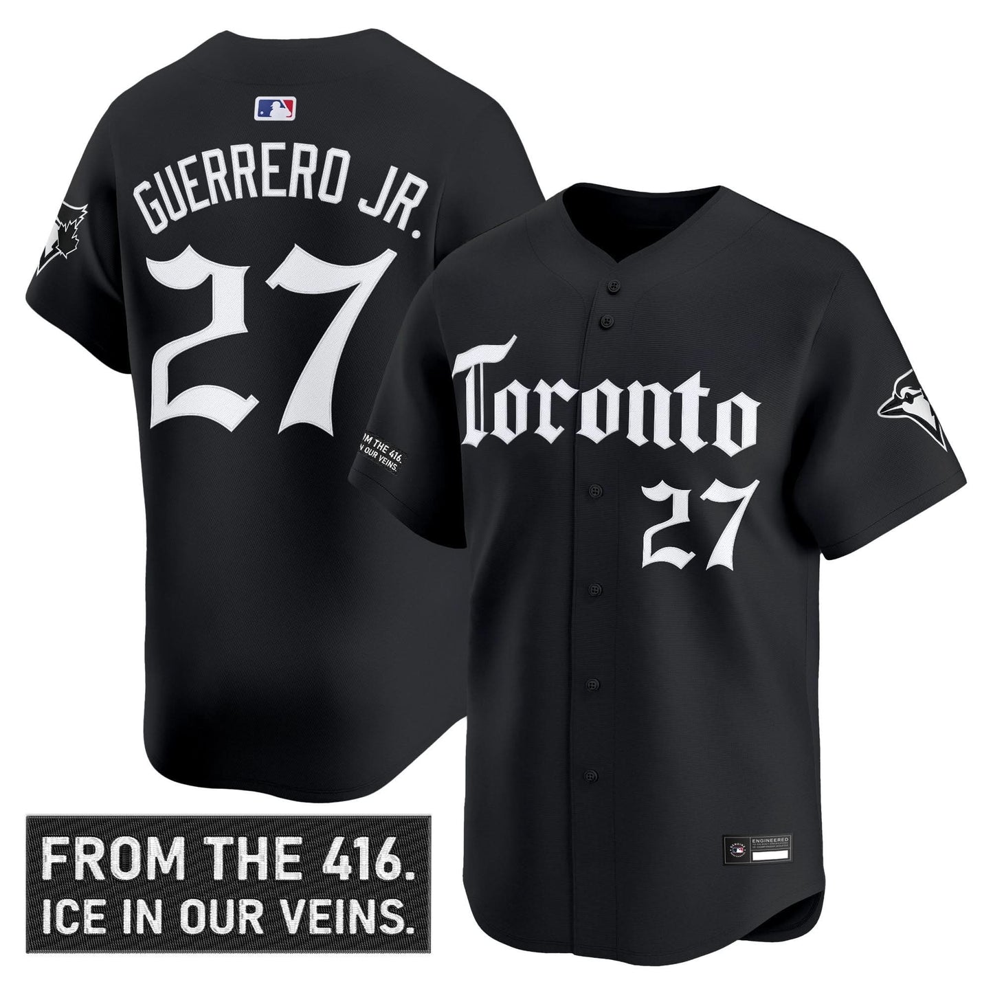 Toronto Blue Jays 'Gothic North Edition' Vapor Premier Limited Jersey - All Stitched