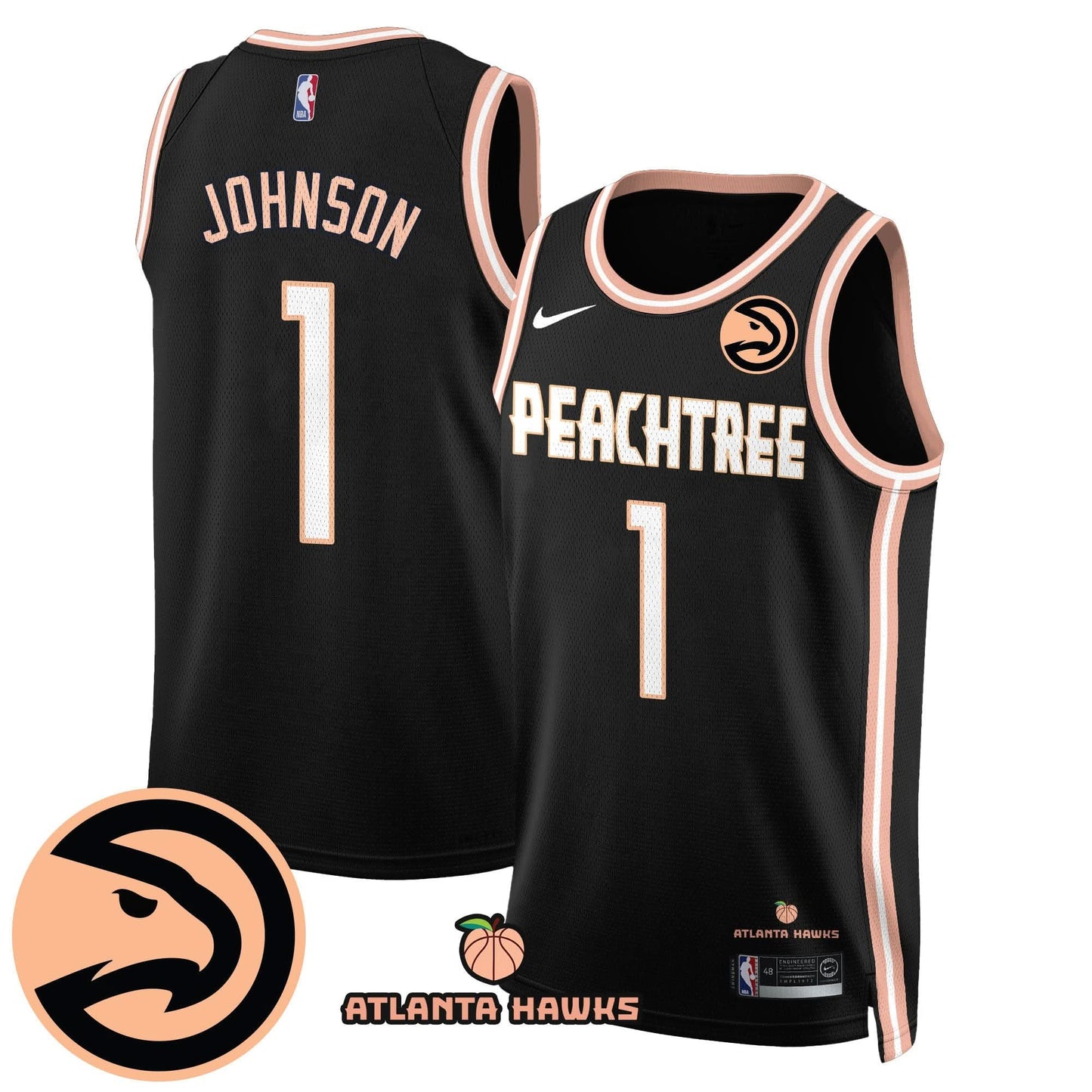 Atlanta Hawks “Peachtree” City Edition Jersey - All Stitched