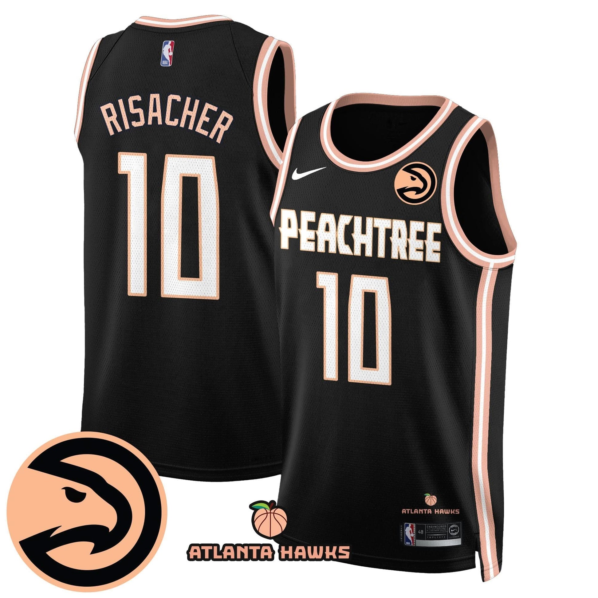 Atlanta Hawks “Peachtree” City Edition Jersey - All Stitched