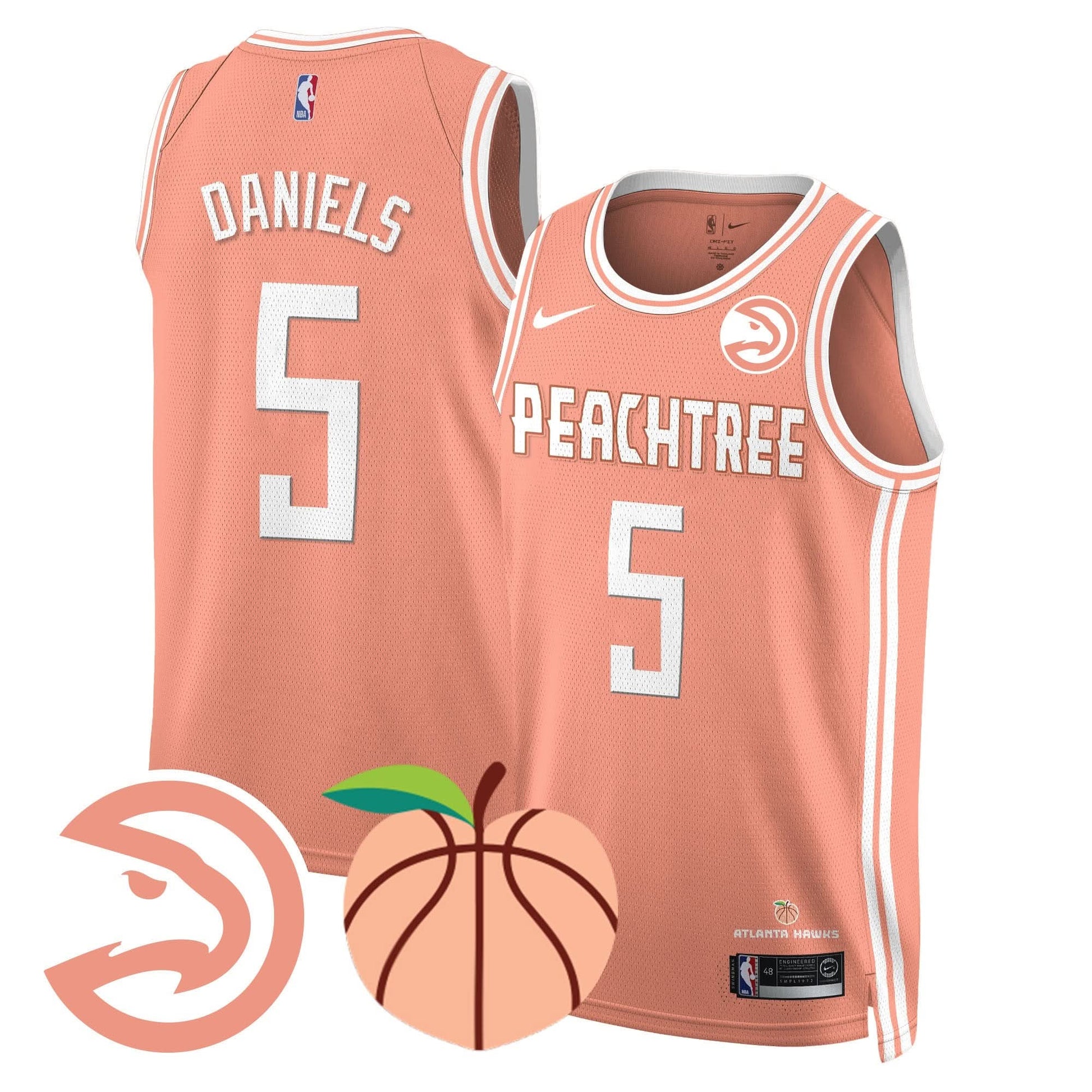 Atlanta Hawks “Peachtree” City Edition Jersey - All Stitched