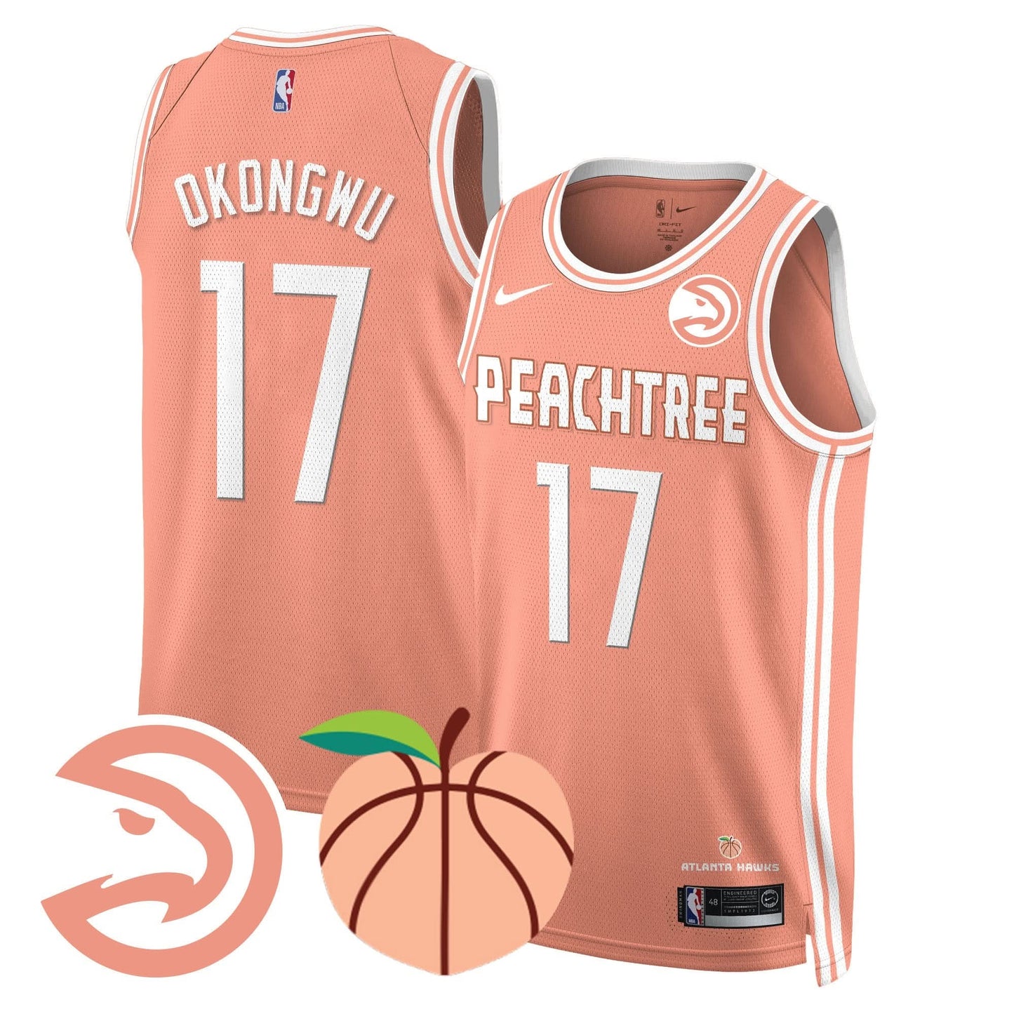 Atlanta Hawks “Peachtree” City Edition Jersey - All Stitched