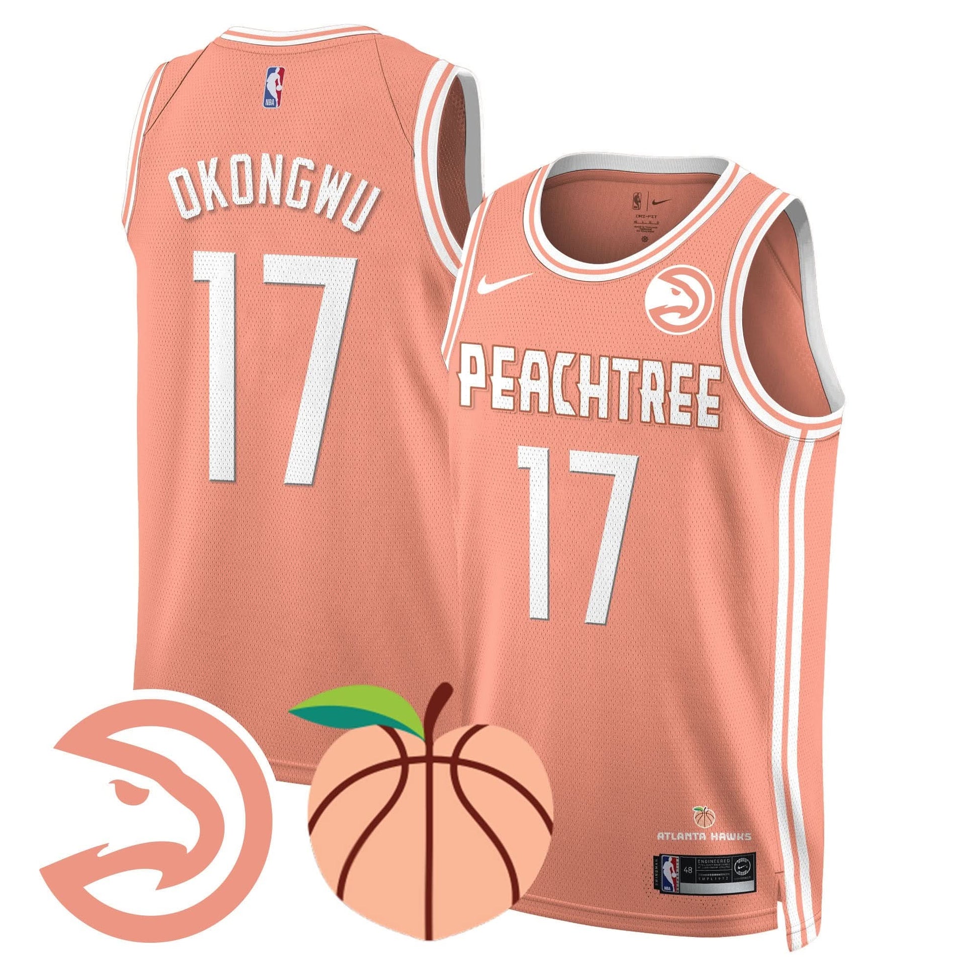 Atlanta Hawks “Peachtree” City Edition Jersey - All Stitched