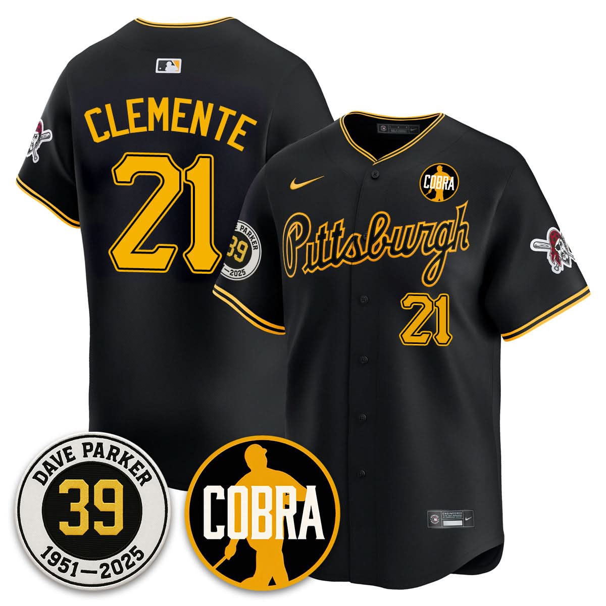 Pittsburgh Pirates Memories Dave Parker Jersey- “COBRA” Patch - All Stitched