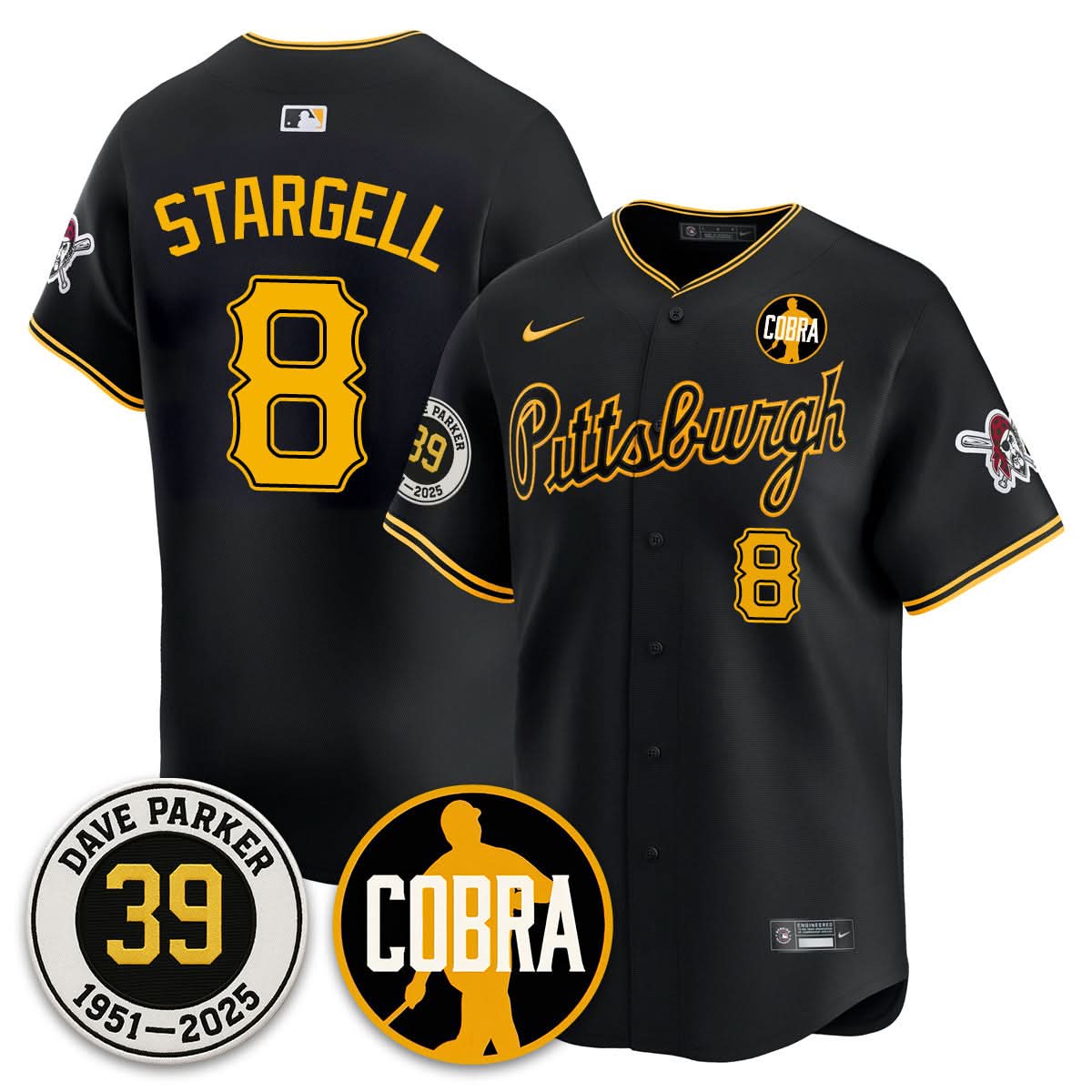 Pittsburgh Pirates Memories Dave Parker Jersey- “COBRA” Patch - All Stitched
