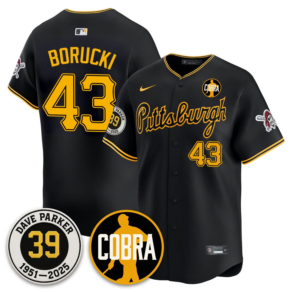 Pittsburgh Pirates Memories Dave Parker Jersey- “COBRA” Patch - All Stitched