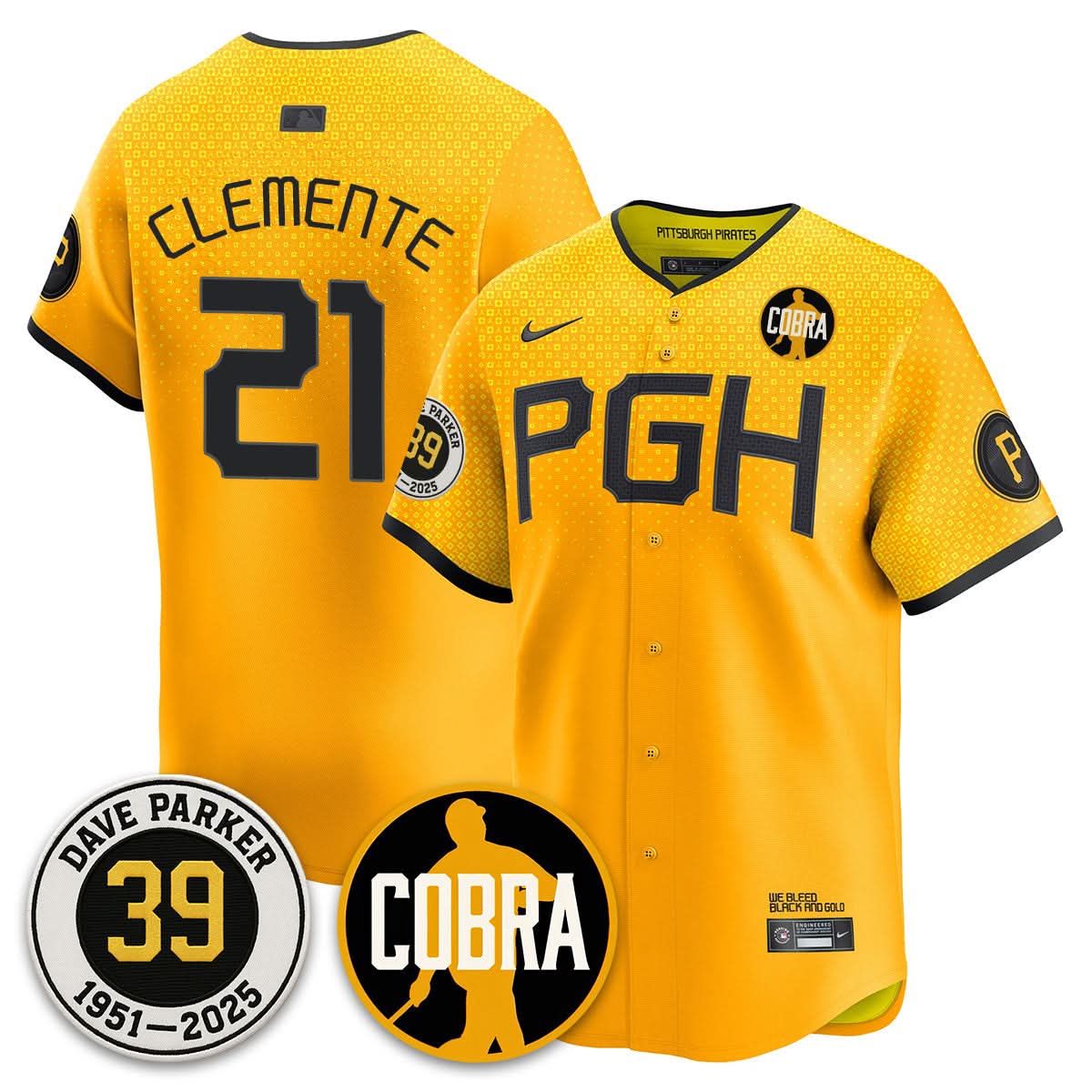 Pittsburgh Pirates Memories Dave Parker Jersey- “COBRA” Patch - All Stitched