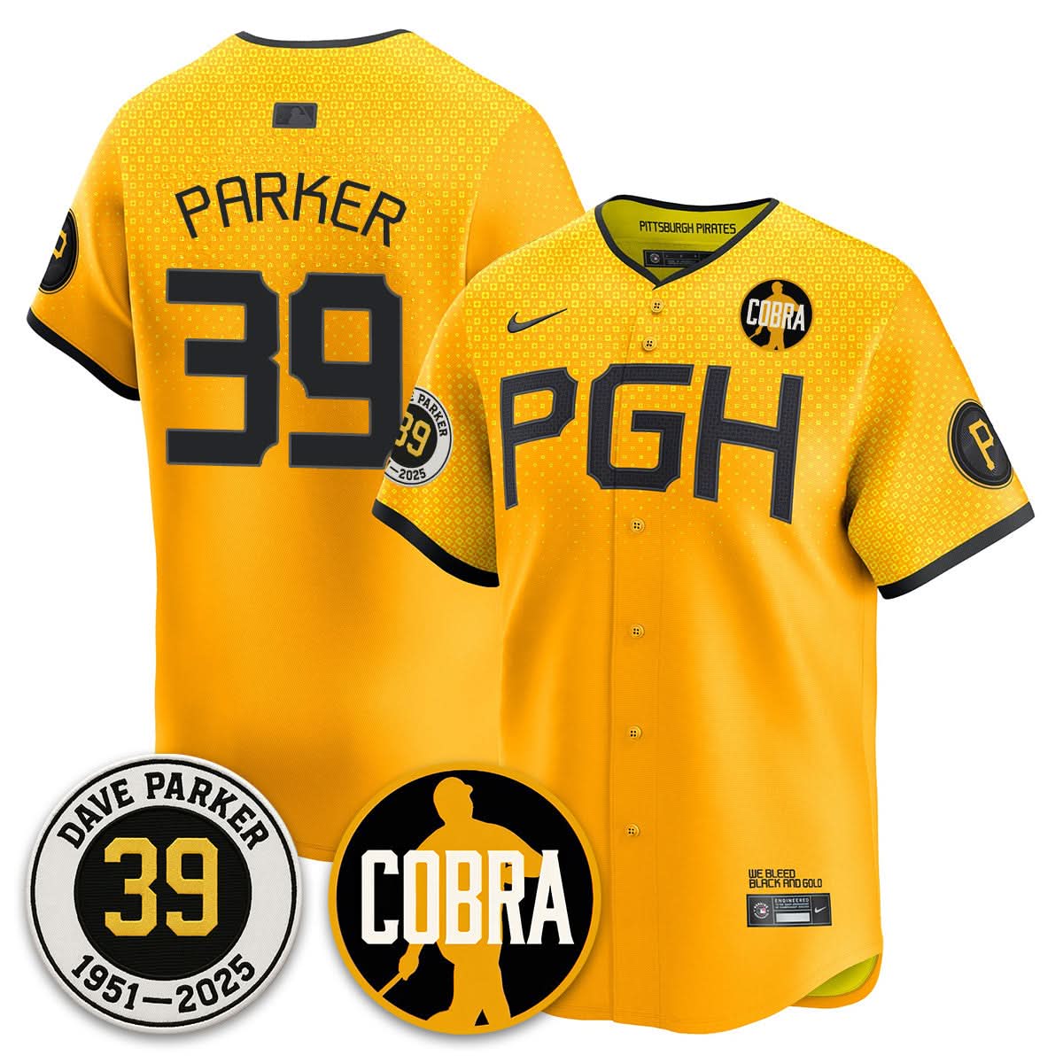 Pittsburgh Pirates Memories Dave Parker Jersey- “COBRA” Patch - All Stitched