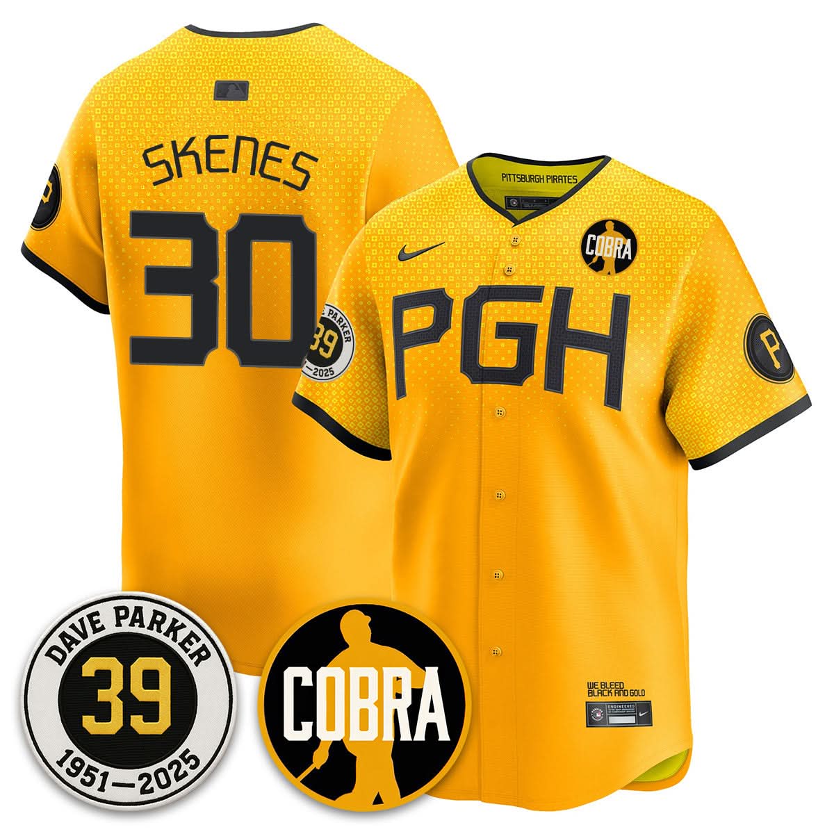 Pittsburgh Pirates Memories Dave Parker Jersey- “COBRA” Patch - All Stitched