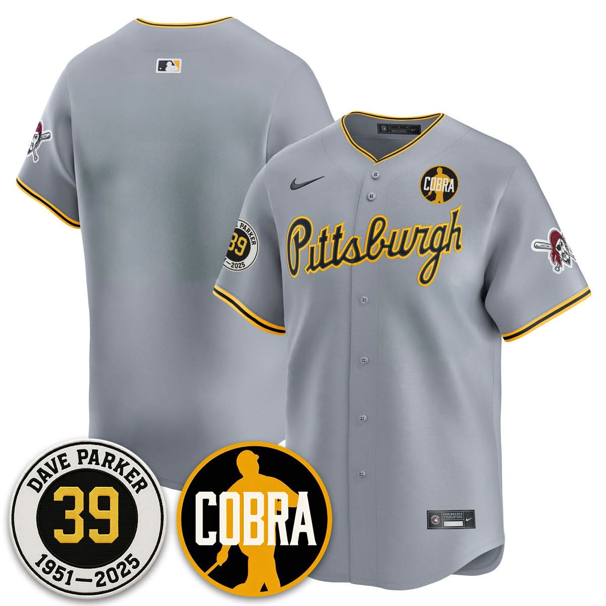 Pittsburgh Pirates Memories Dave Parker Jersey- “COBRA” Patch - All Stitched