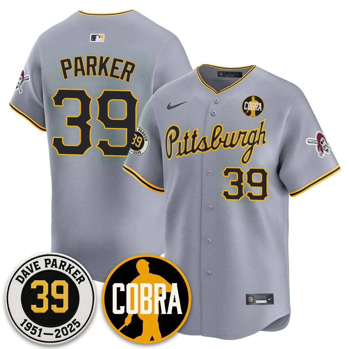 Pittsburgh Pirates Memories Dave Parker Jersey- “COBRA” Patch - All Stitched