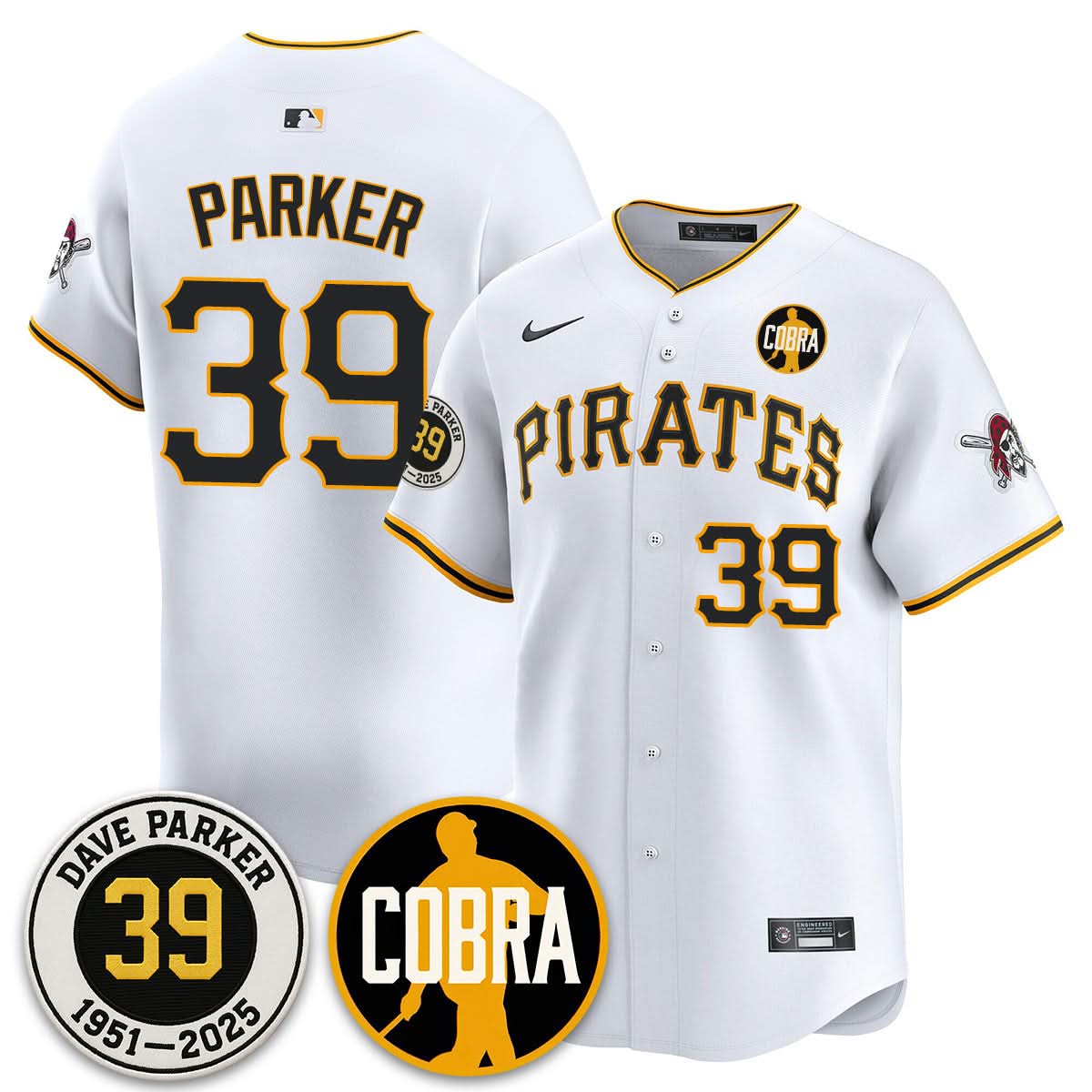Pittsburgh Pirates Memories Dave Parker Jersey- “COBRA” Patch - All Stitched