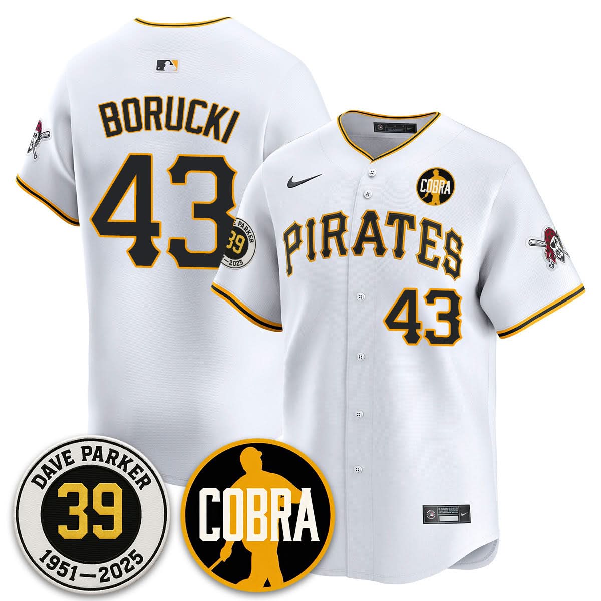 Pittsburgh Pirates Memories Dave Parker Jersey- “COBRA” Patch - All Stitched