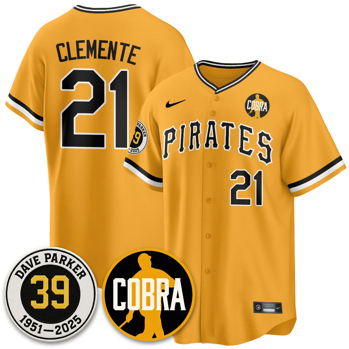 Pittsburgh Pirates Memories Dave Parker Jersey- “COBRA” Patch - All Stitched