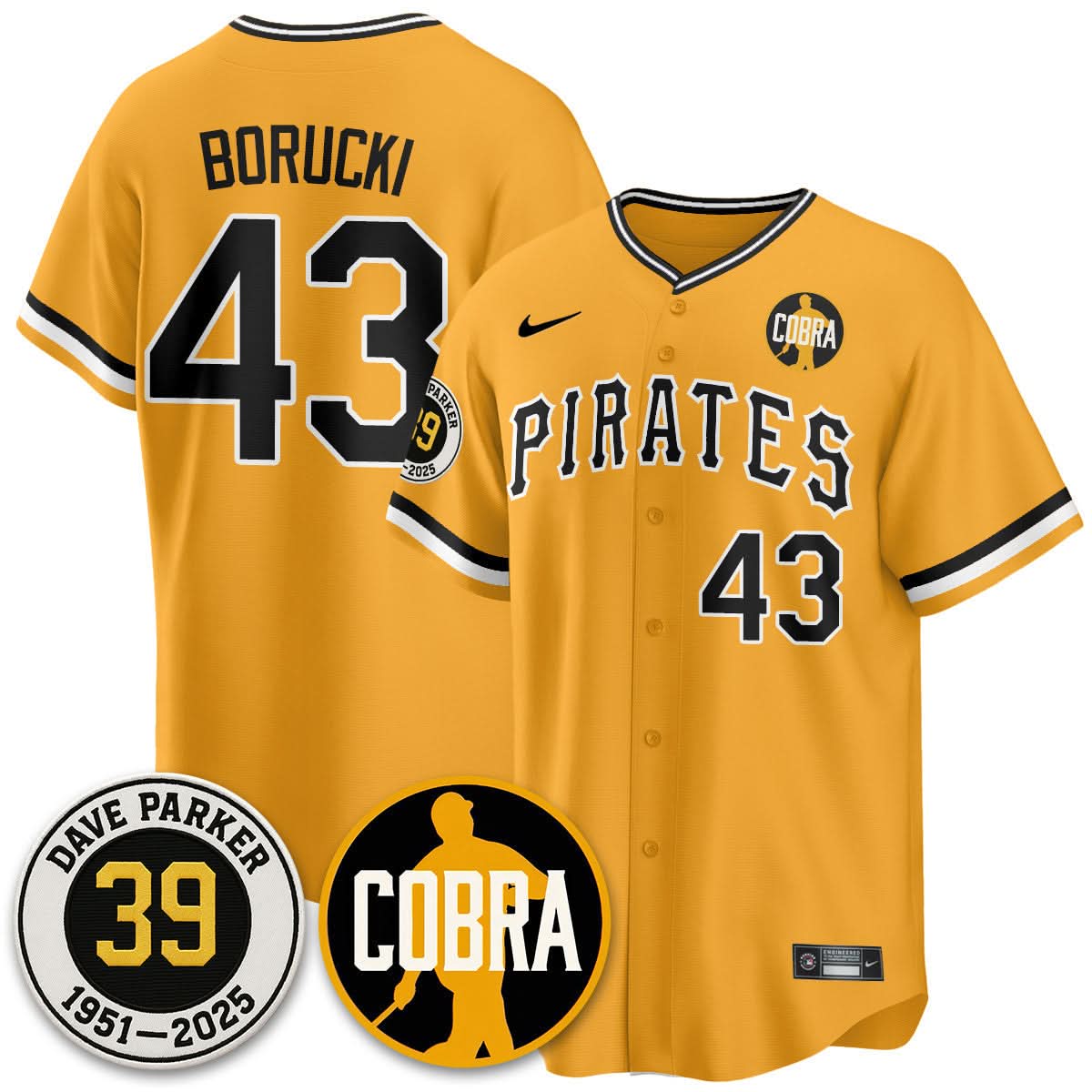 Pittsburgh Pirates Memories Dave Parker Jersey- “COBRA” Patch - All Stitched