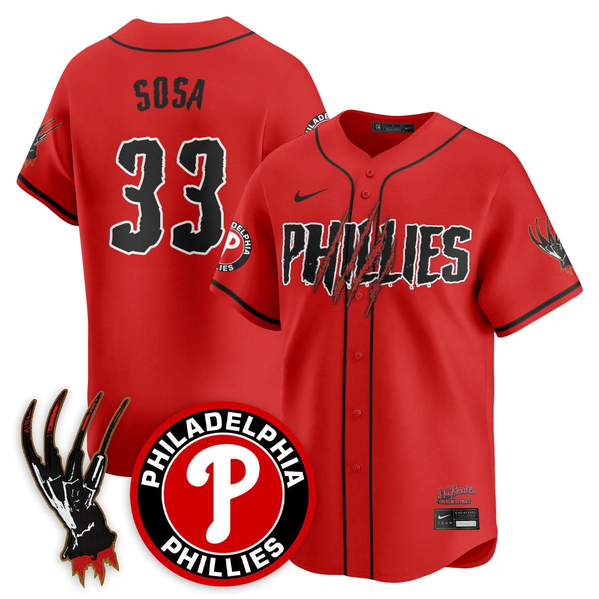 Philadelphia Phillies "A Nightmare on Elm Street" Jersey - Stitched