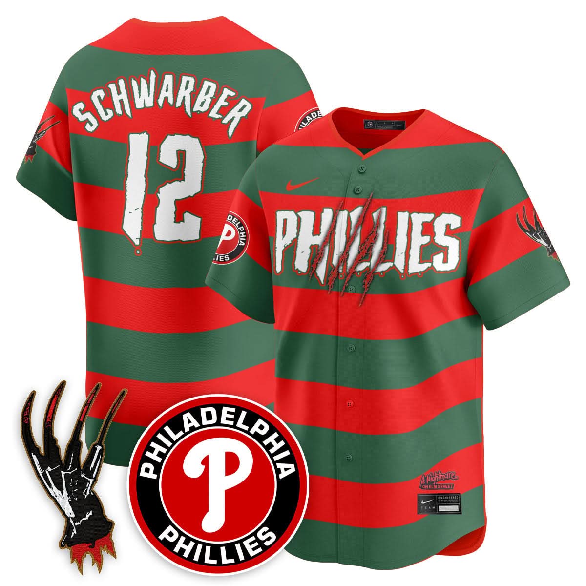 Philadelphia Phillies "A Nightmare on Elm Street" Jersey - Stitched
