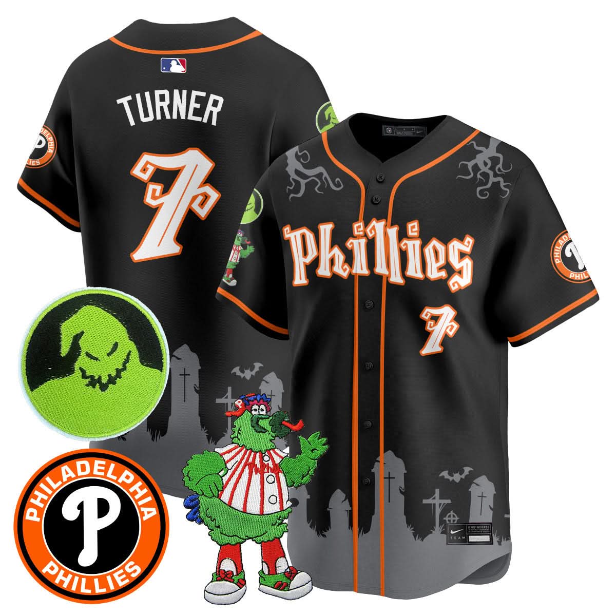 Philadelphia Phillies Oogie Boogie & Phanatic Premier Limited Jersey - All Stitched